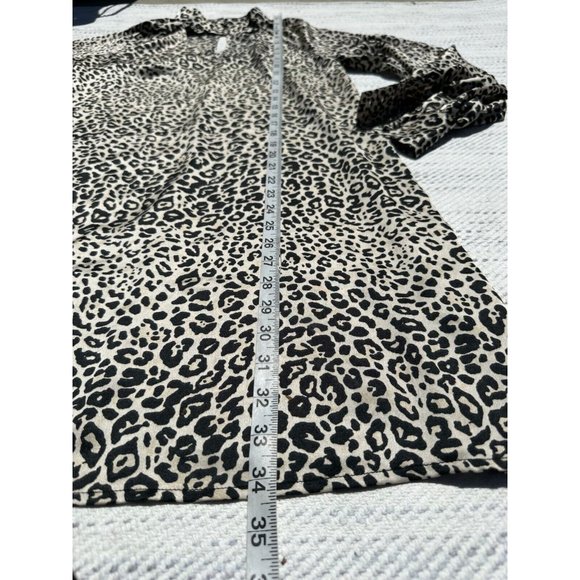 Lipsy London Dress Women Size 2 Brown Leopard Print Pullover Keyhole Neck Sheath - Picture 12 of 13
